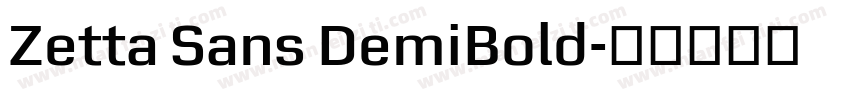 Zetta Sans DemiBold字体转换